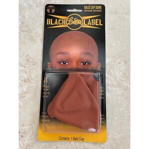 DARK BROWN LATEX BALD CAP COSTUME MAKEUP ACCESSORY DFBLL024